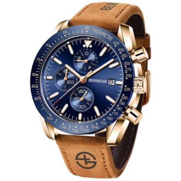 Elegant Men's Casual Leather Band Sport Watch